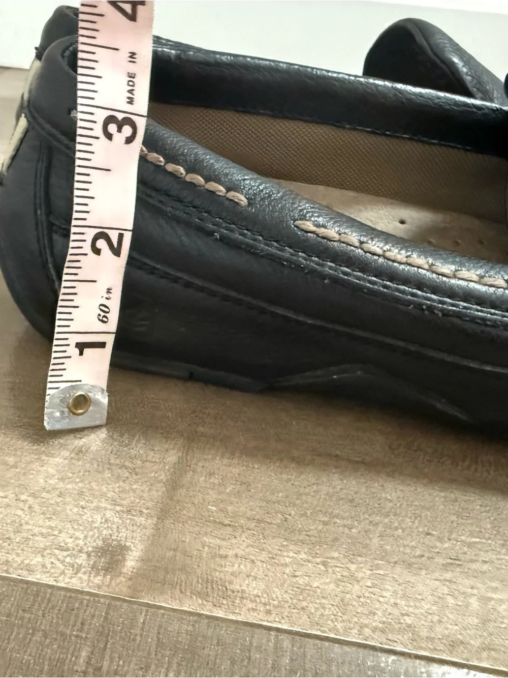 Sperry Top-Sider Loafers Black 8.5 Leather Pilot Collection Wave Comfort Slip-On
